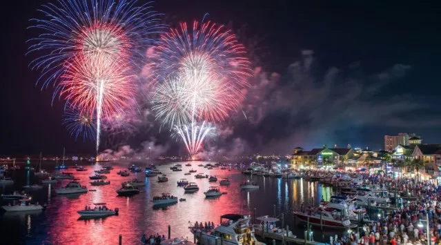 Fireworks in Destin Harbor